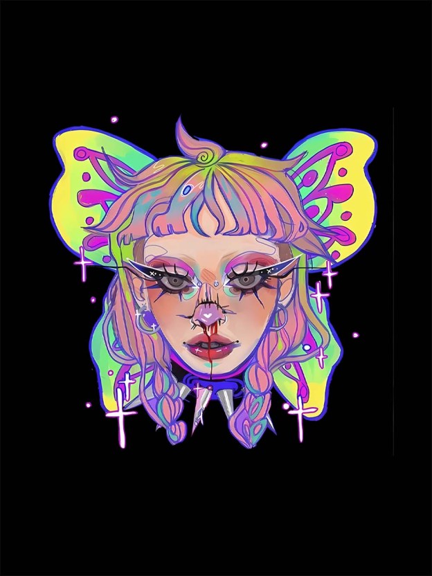 BUTTERFLY DREAMS WASHED TSHIRT