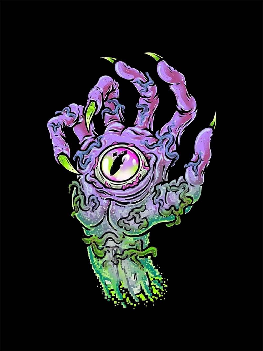 EYE OF THE CURSED HAND WASHED TSHIRT