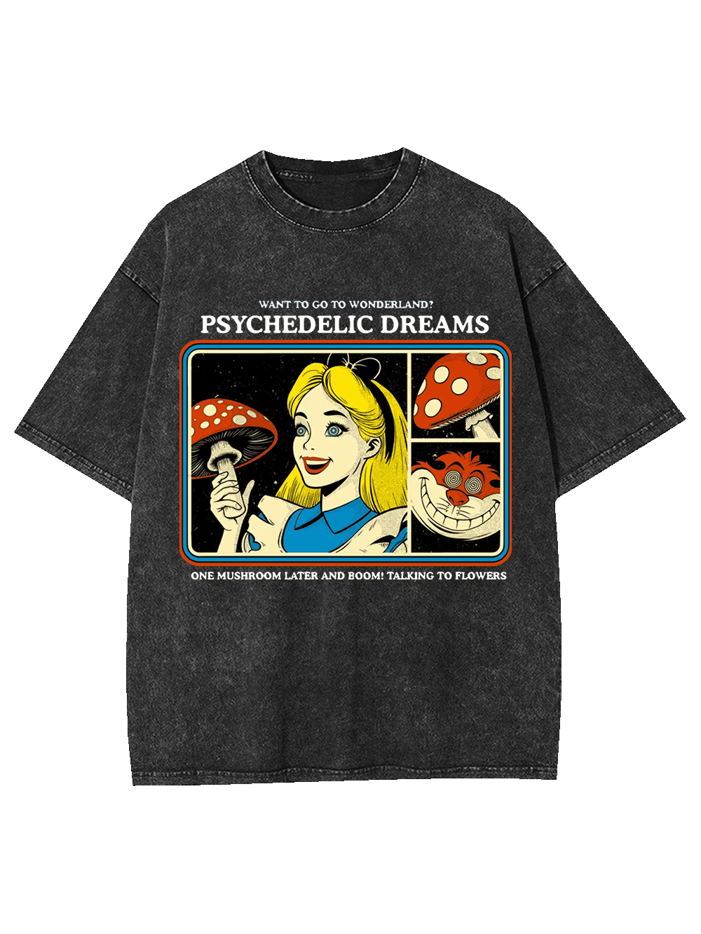 PSYCHEDELIC DREAMS WASHED TSHIRT-ClassyOutlaw Sale