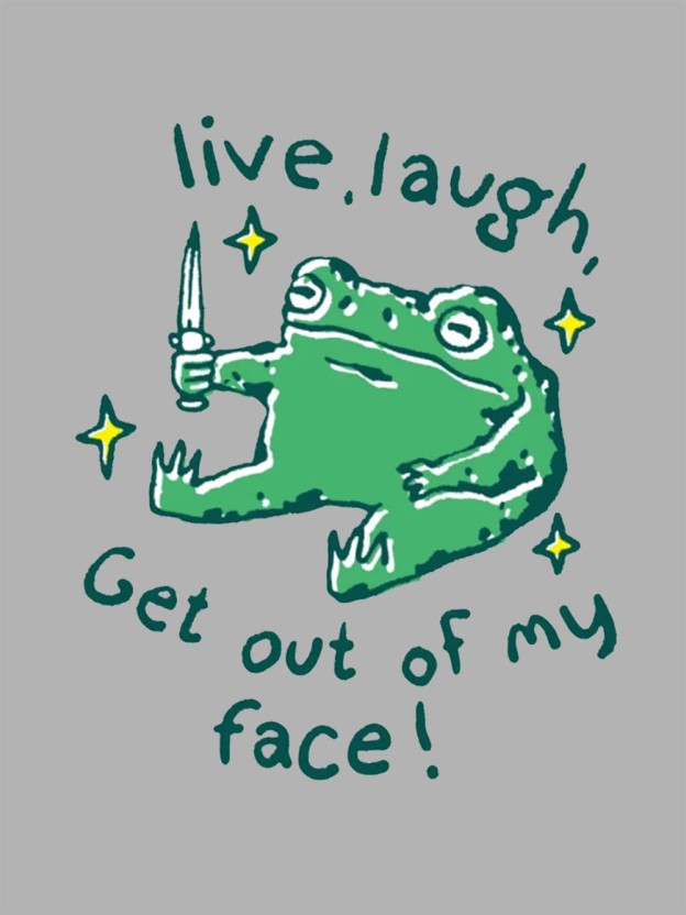 Live, Laugh, Threaten Washed Tshirt