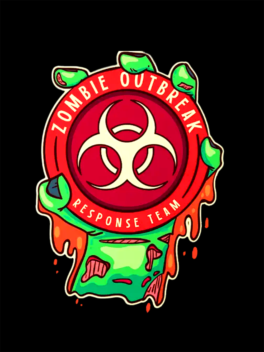 Zombie Outbreak   Response Team   Washed Tshirt