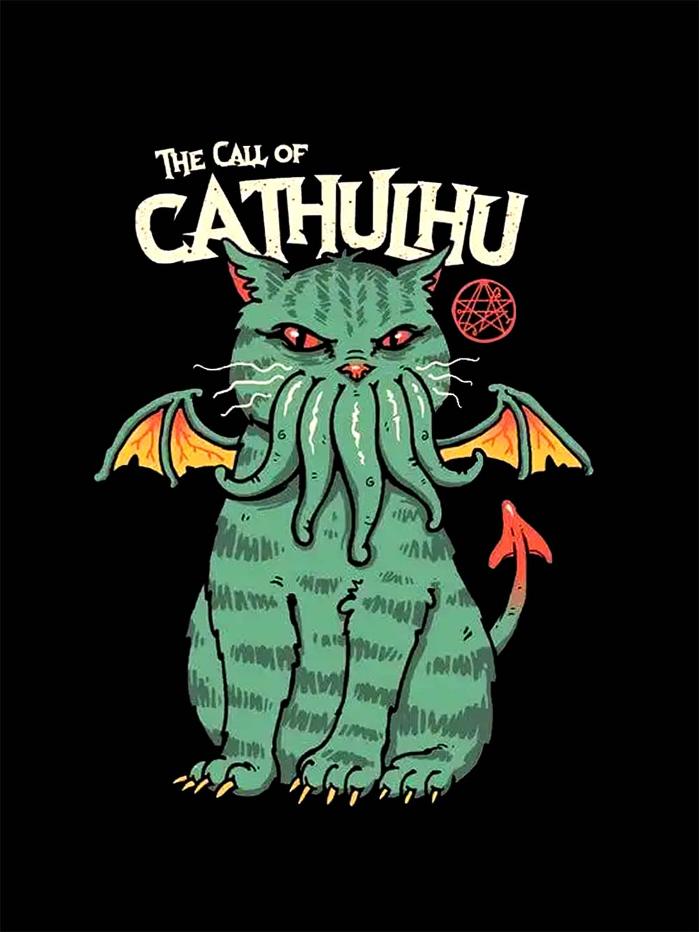The Call of Cathulhu Washed Tshirt