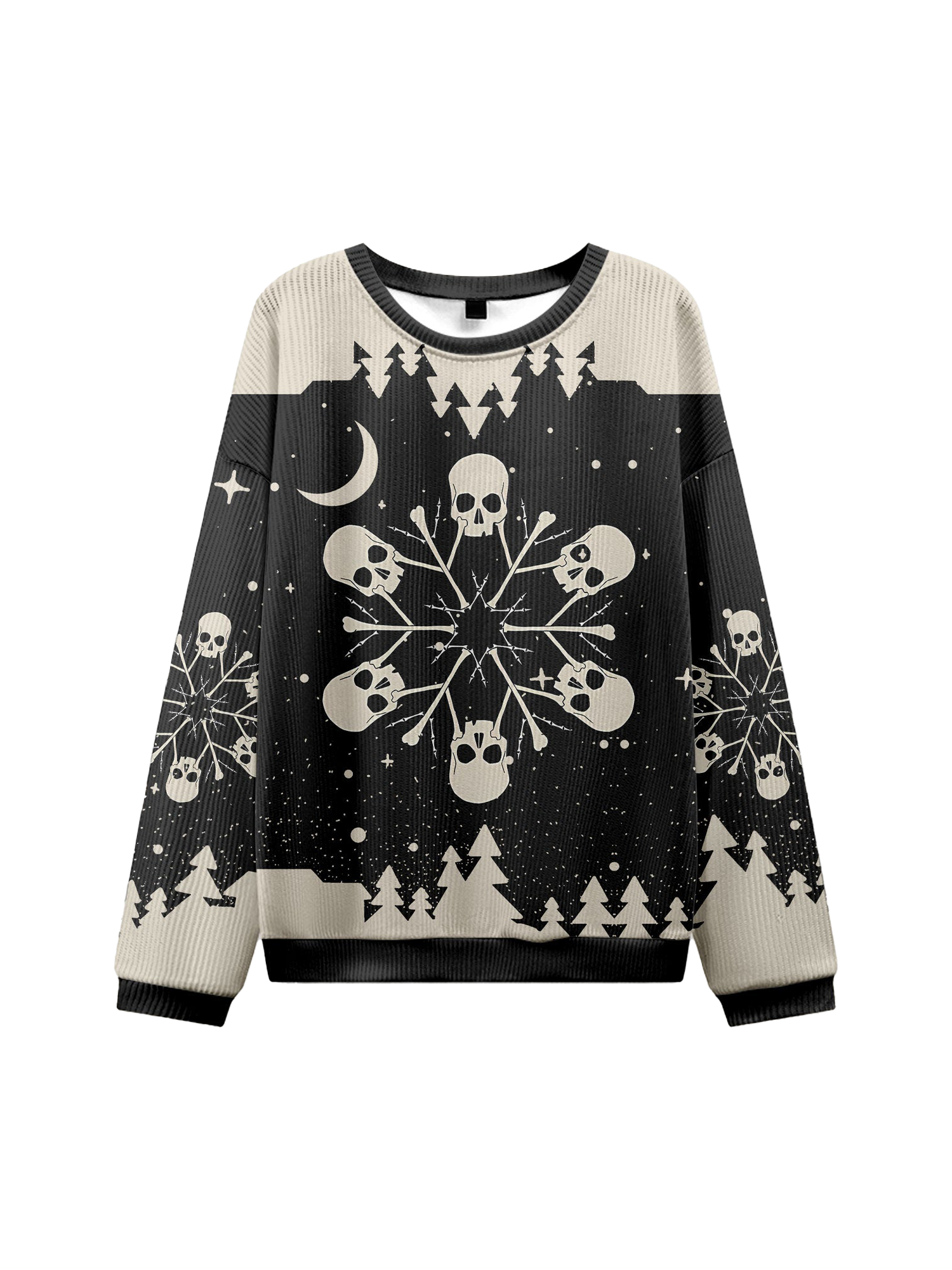SNOWFLAKE SKULL UGLY CHRISTMAS SWEATSHIRT