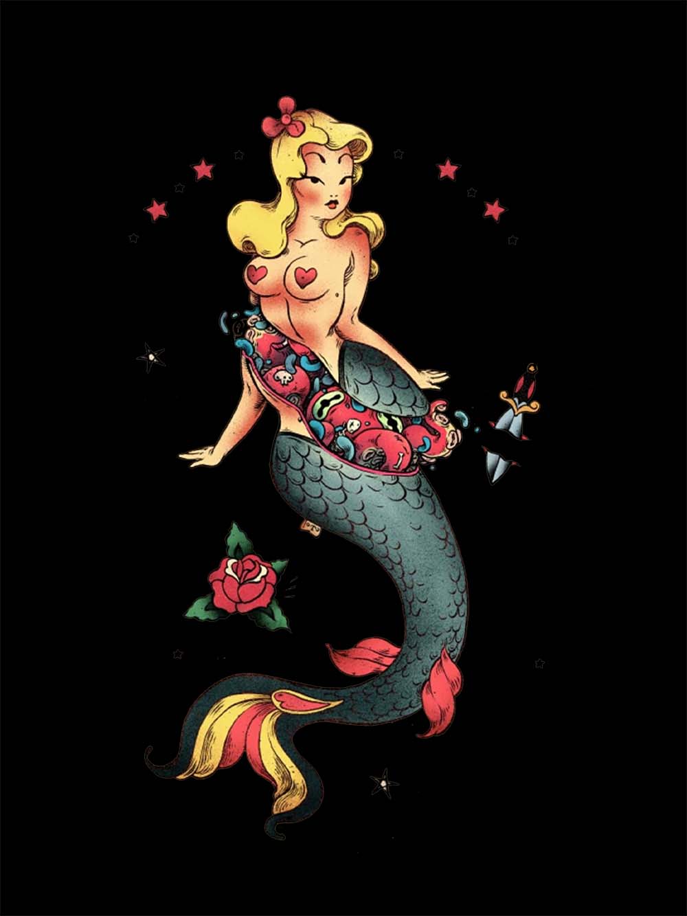 The Broken Mermaid Washed Tshirt