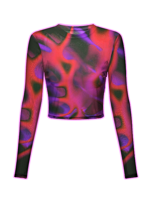 Neon Fusion Mesh Top-ClassyOutlaw Sale