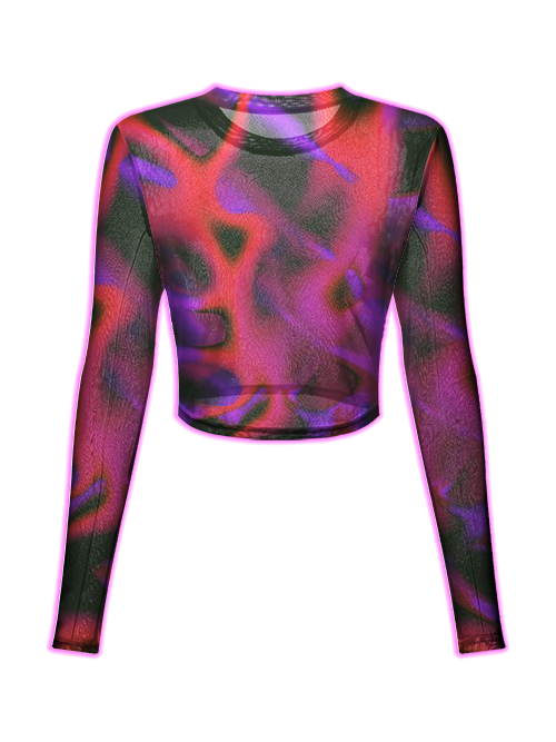 Neon Fusion Mesh Top