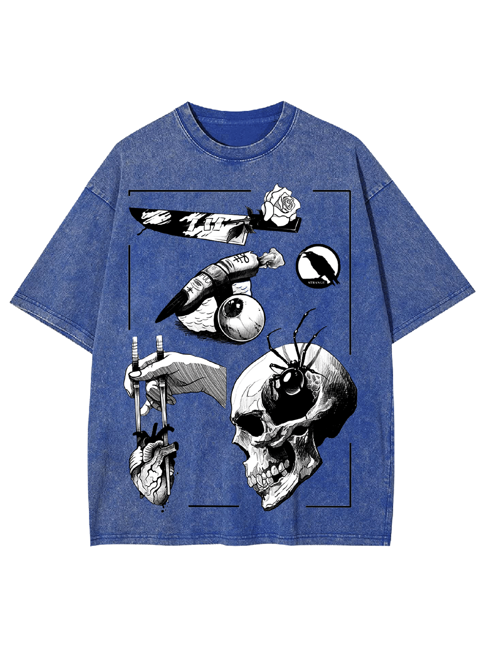 Dark Surreal Illustrations Washed Tshirt