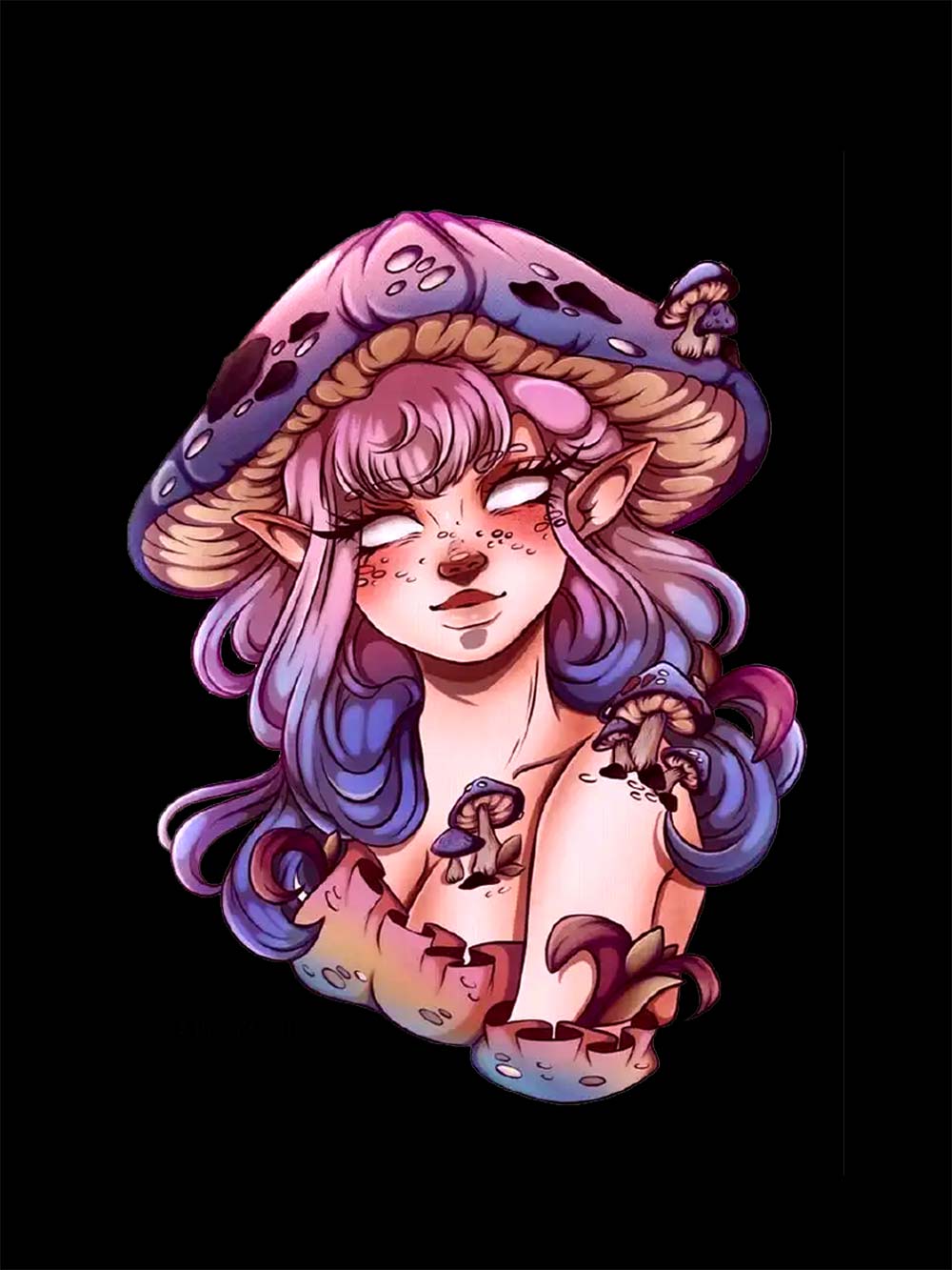 Mushroom Fairy Enchantress Washed Tshirt