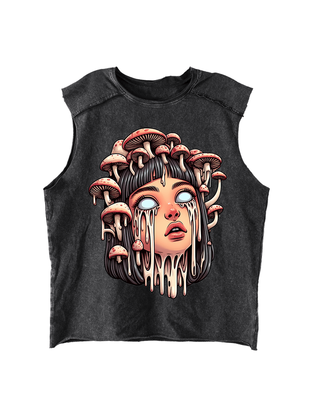 Multitude Of Gazes Distressed Tank Top-ClassyOutlaw Sale