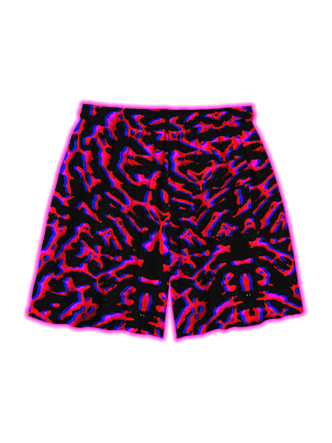 Psychedelic Pattern Vortex All Over Print Shorts