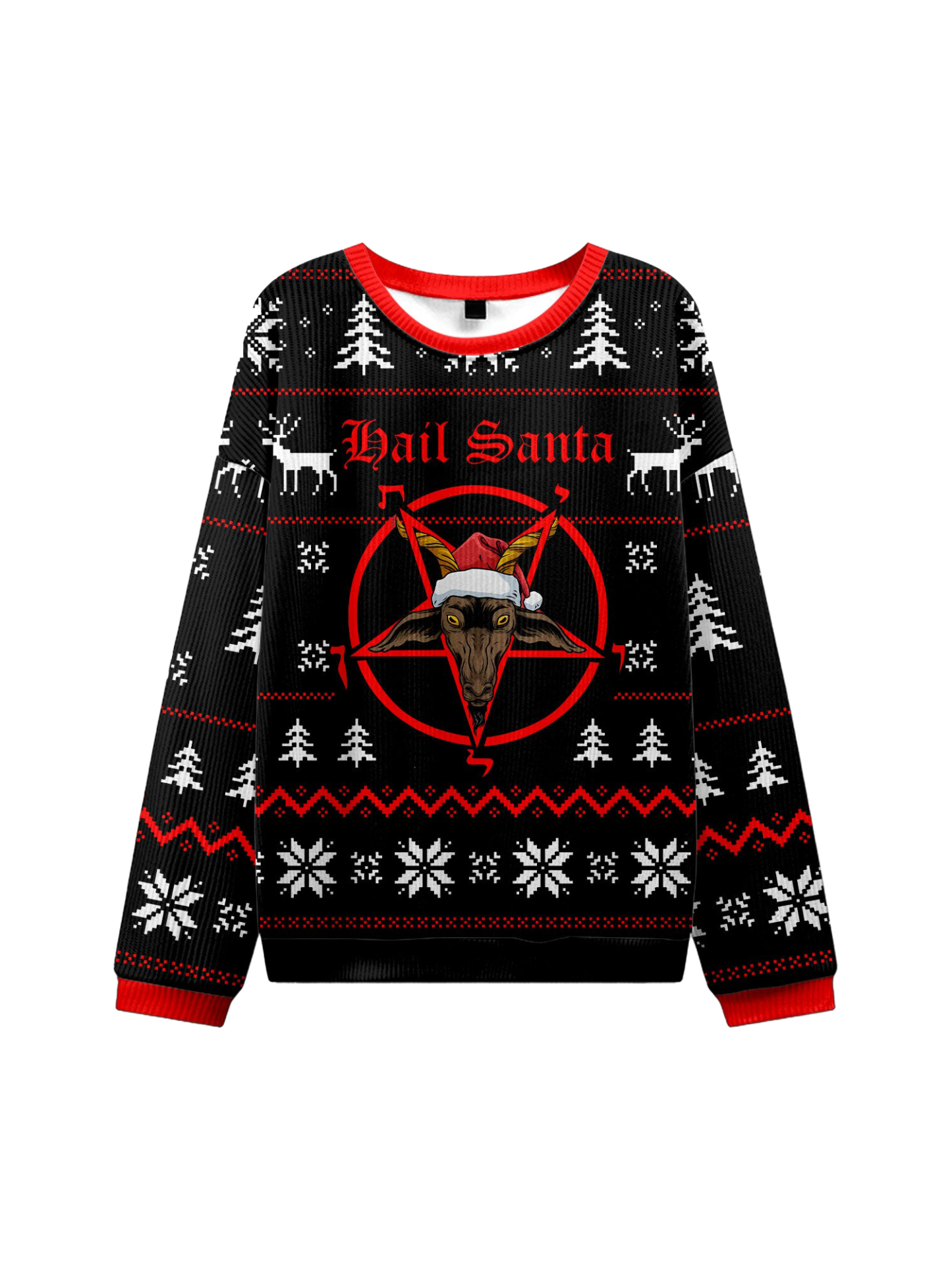 HAIL SANTA UGLY CHRISTMAS SWEATSHIRT-ClassyOutlaw Sale