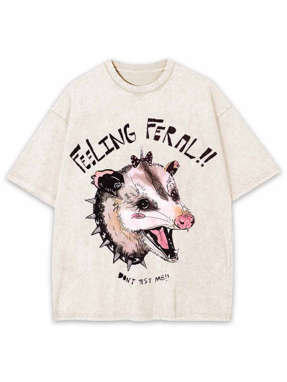 FEELING  FEROCIOUS WASHED TSHIRT