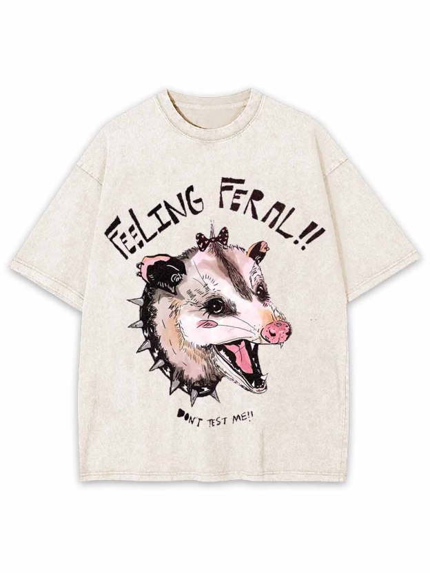 FEELING  FEROCIOUS WASHED TSHIRT