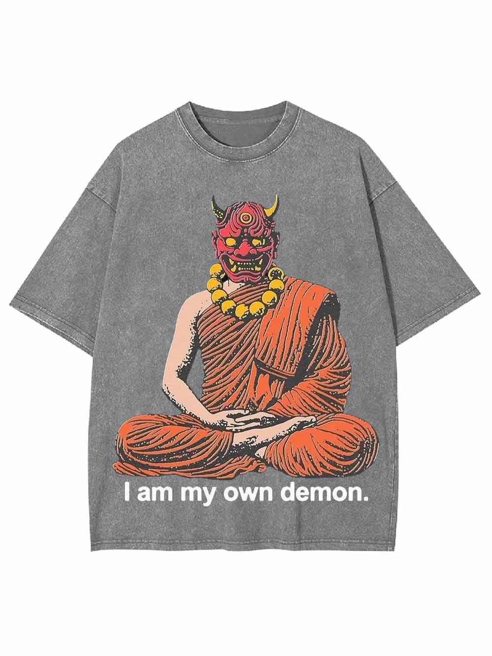 I AM MY OWN DEOMN WASHED TSHIRT-ClassyOutlaw Sale