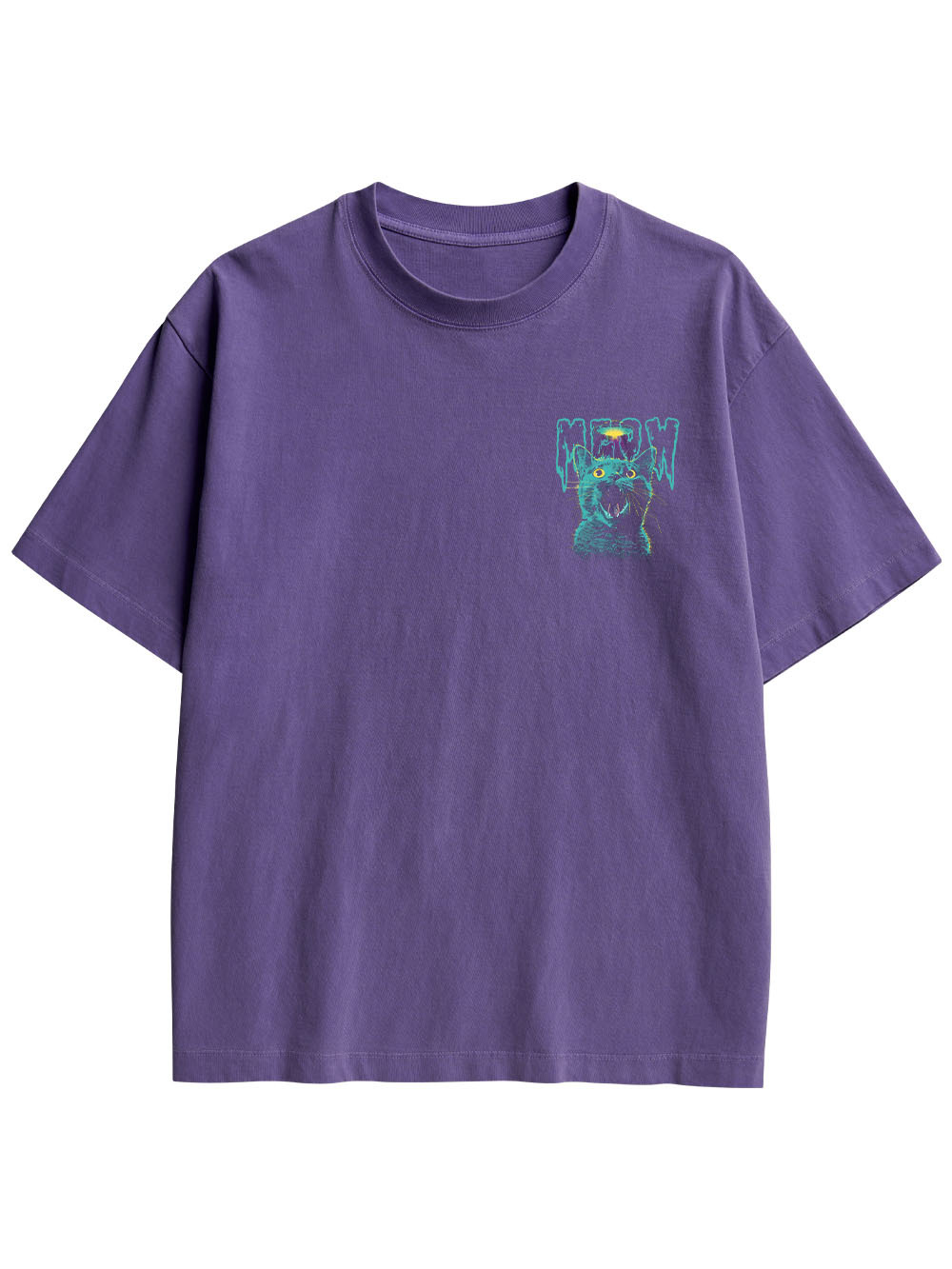 MEOWFO DOUBLE SIDED PRINT WASHED TSHIRT