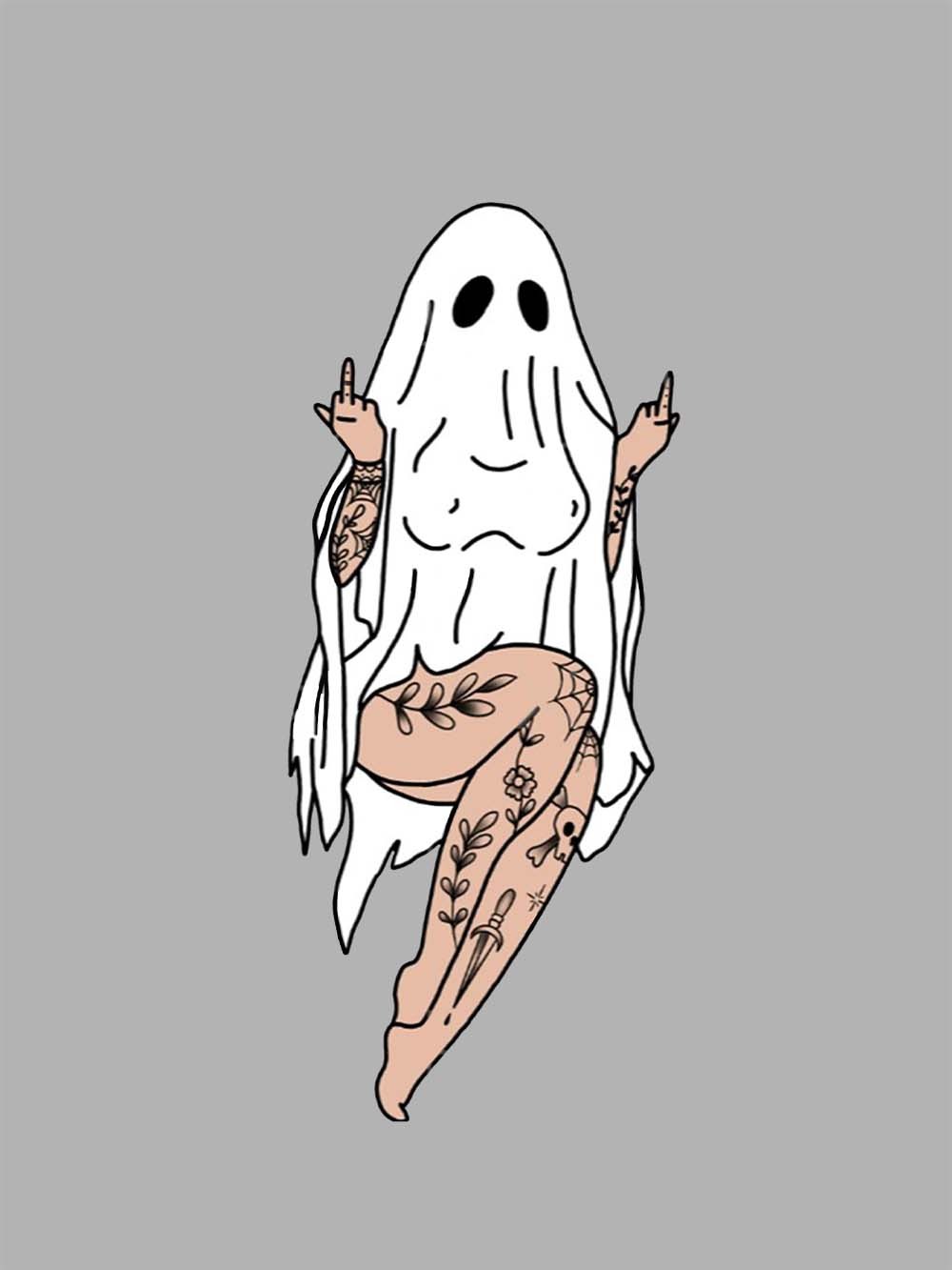 Tattooed Ghost Rebel Washed Tshirt