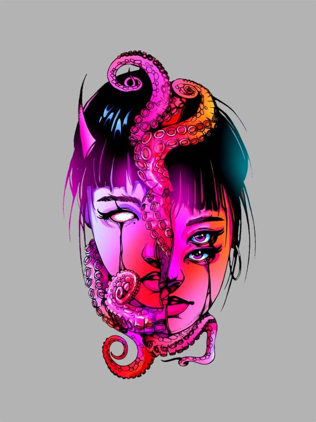 Duality of the Abyss Washed Tshirt