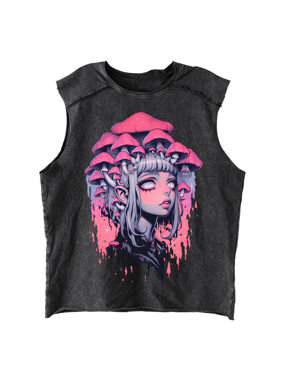 Fungal Reverie Distressed Tank Top
