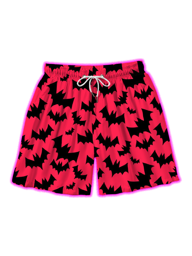Bat Pattern All Over Print Shorts-ClassyOutlaw Sale