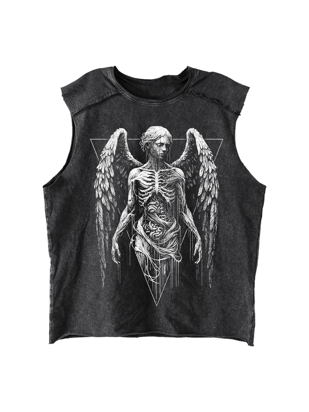 Deathly Angel Distressed Tank Top