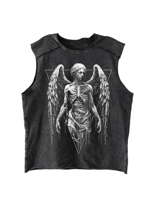 Deathly Angel Distressed Tank Top