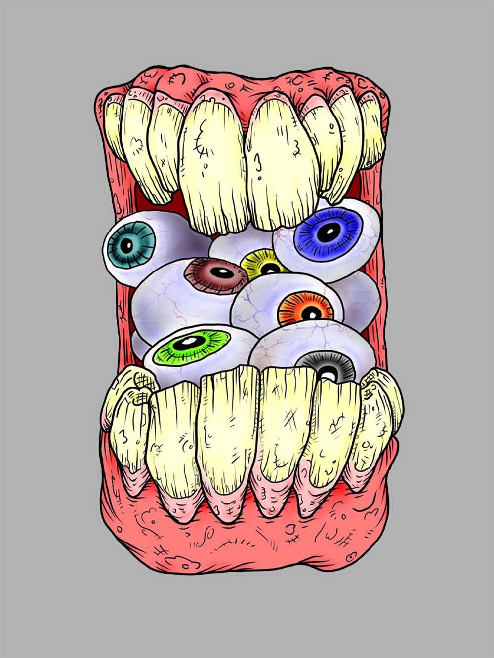 CHEWING EYES WASHED TSHIRT