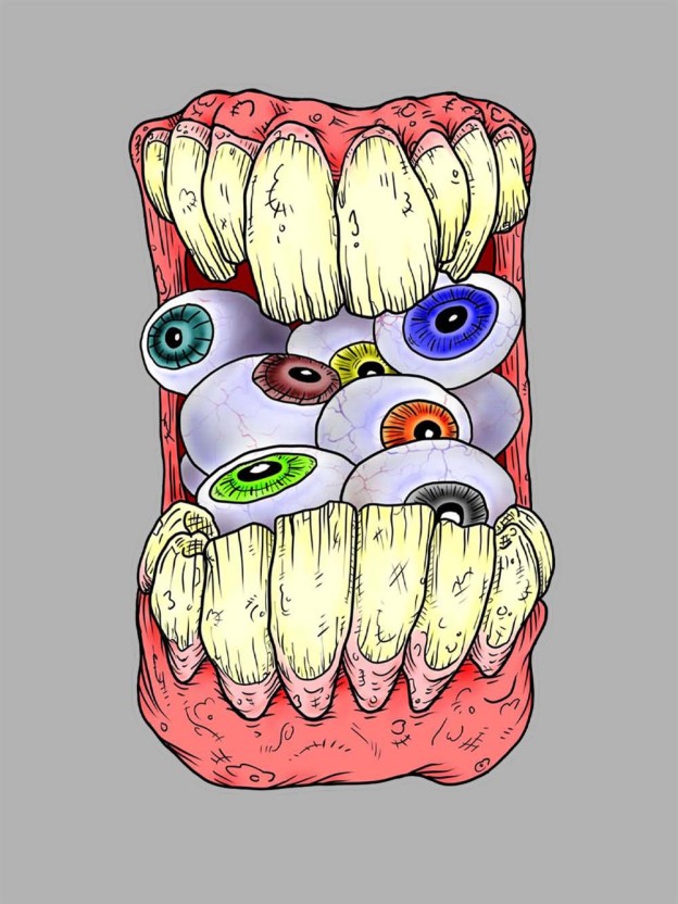 CHEWING EYES WASHED TSHIRT