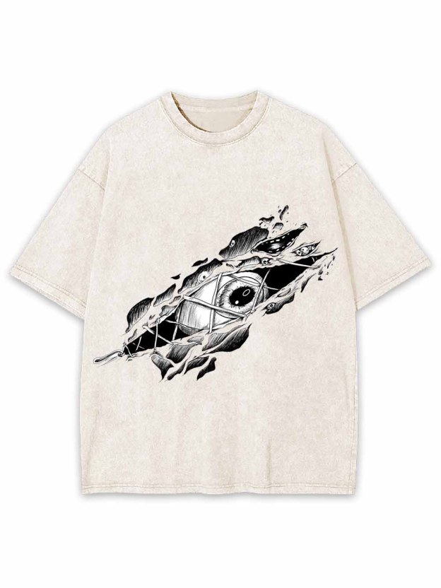 RIPPED FISH EYE WASHED TSHIRT