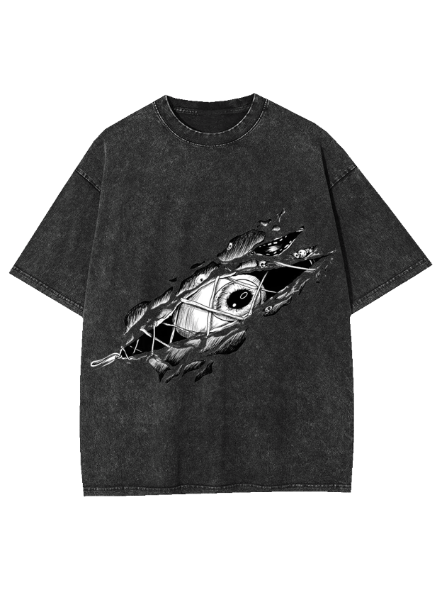 RIPPED FISH EYE WASHED TSHIRT
