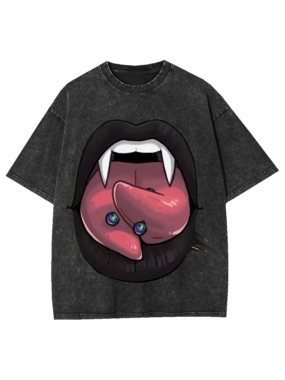 VAMPIRE TONGUE WASHED TSHIRT