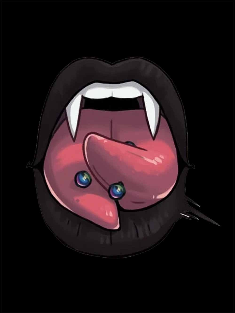 VAMPIRE TONGUE WASHED TSHIRT