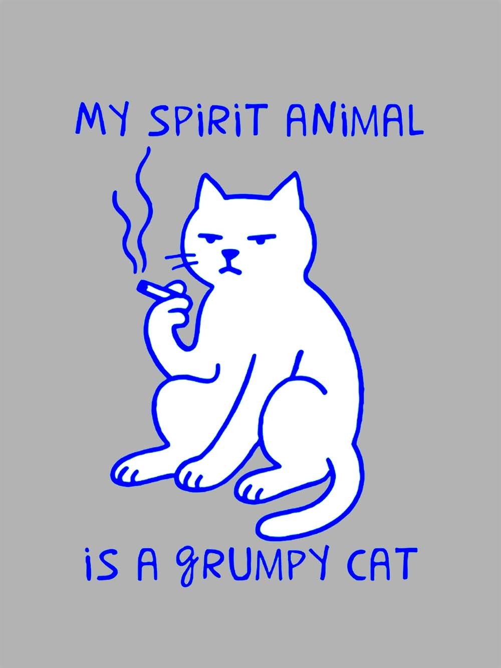 My Spirit Animal Is A Grumpy Cat Washed Tshirt