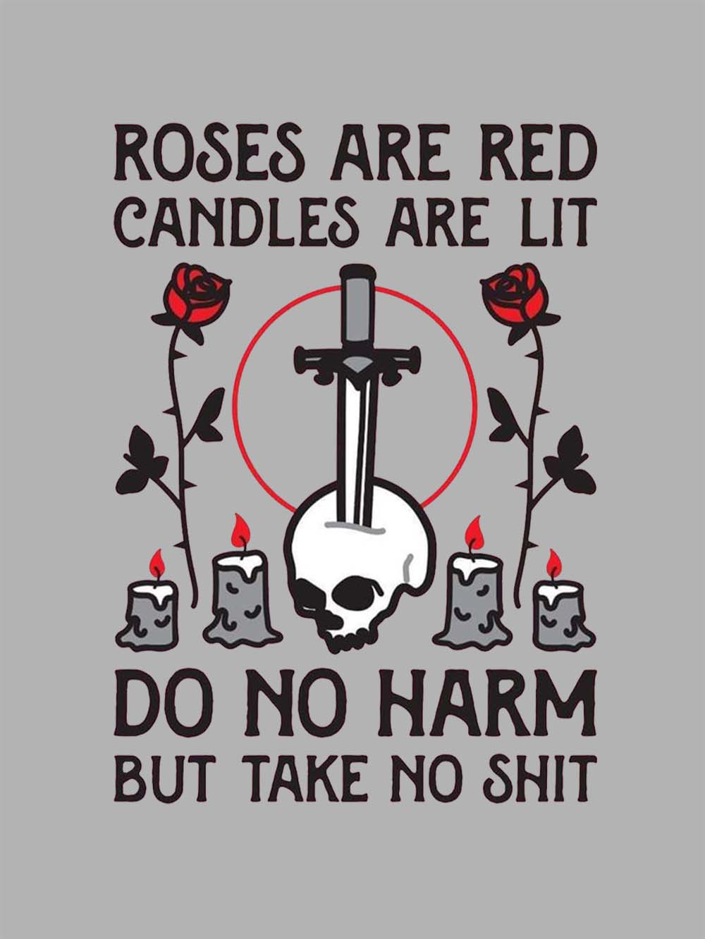 ROSES ARE RED, CANDLES ARE LIT WASHED TSHIRT