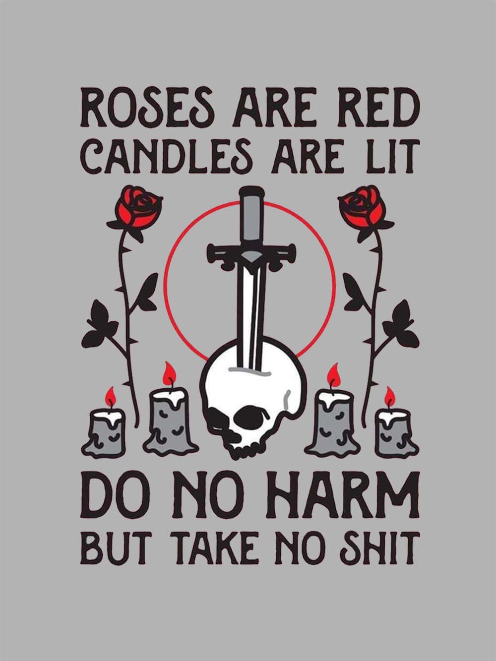 ROSES ARE RED, CANDLES ARE LIT WASHED TSHIRT