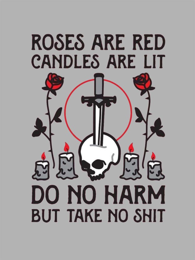 ROSES ARE RED, CANDLES ARE LIT WASHED TSHIRT