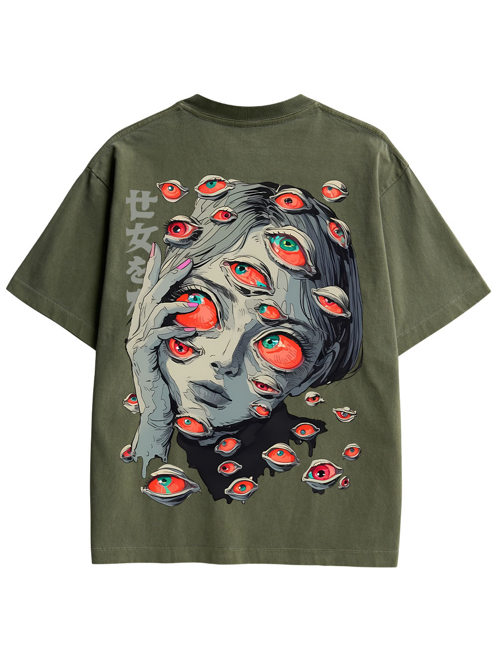 EYES OF THE UNSEEN DOUBLE SIDED PRINT WASHED TSHIRT