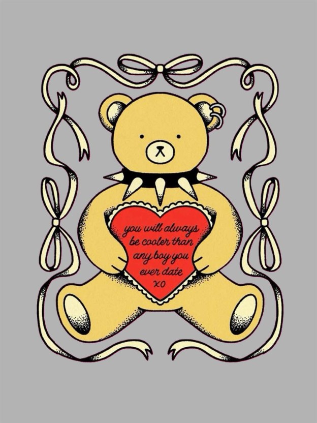LOVE FROM THE REBEL BEAR WASHED TSHIRT
