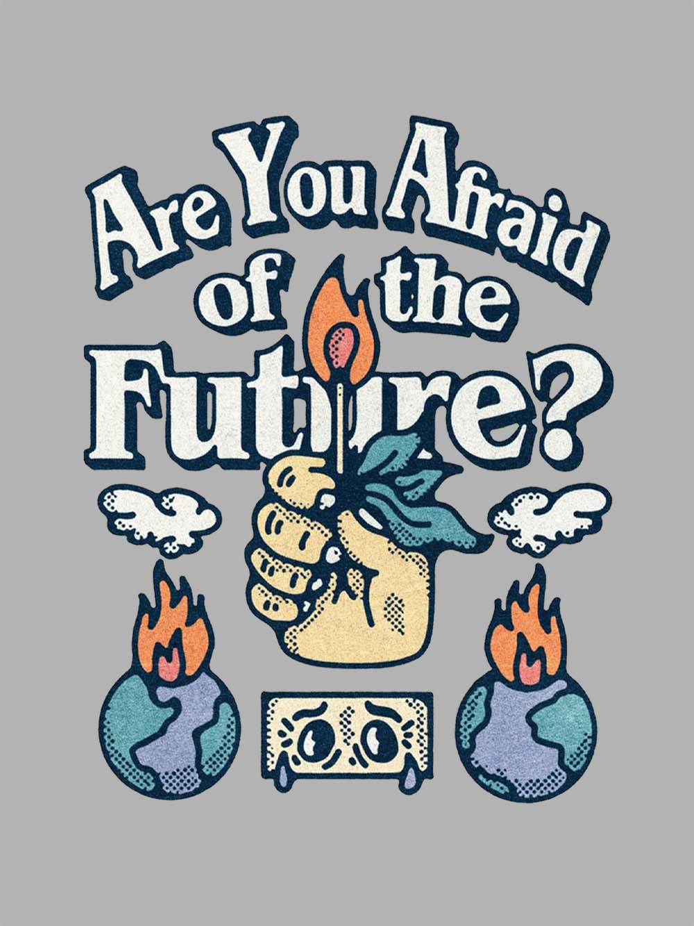 Are You Afraid Of The Future? Washed Tshirt