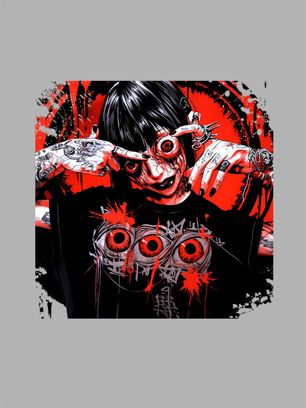 EYES OF MADNESS WASHED TSHIRT