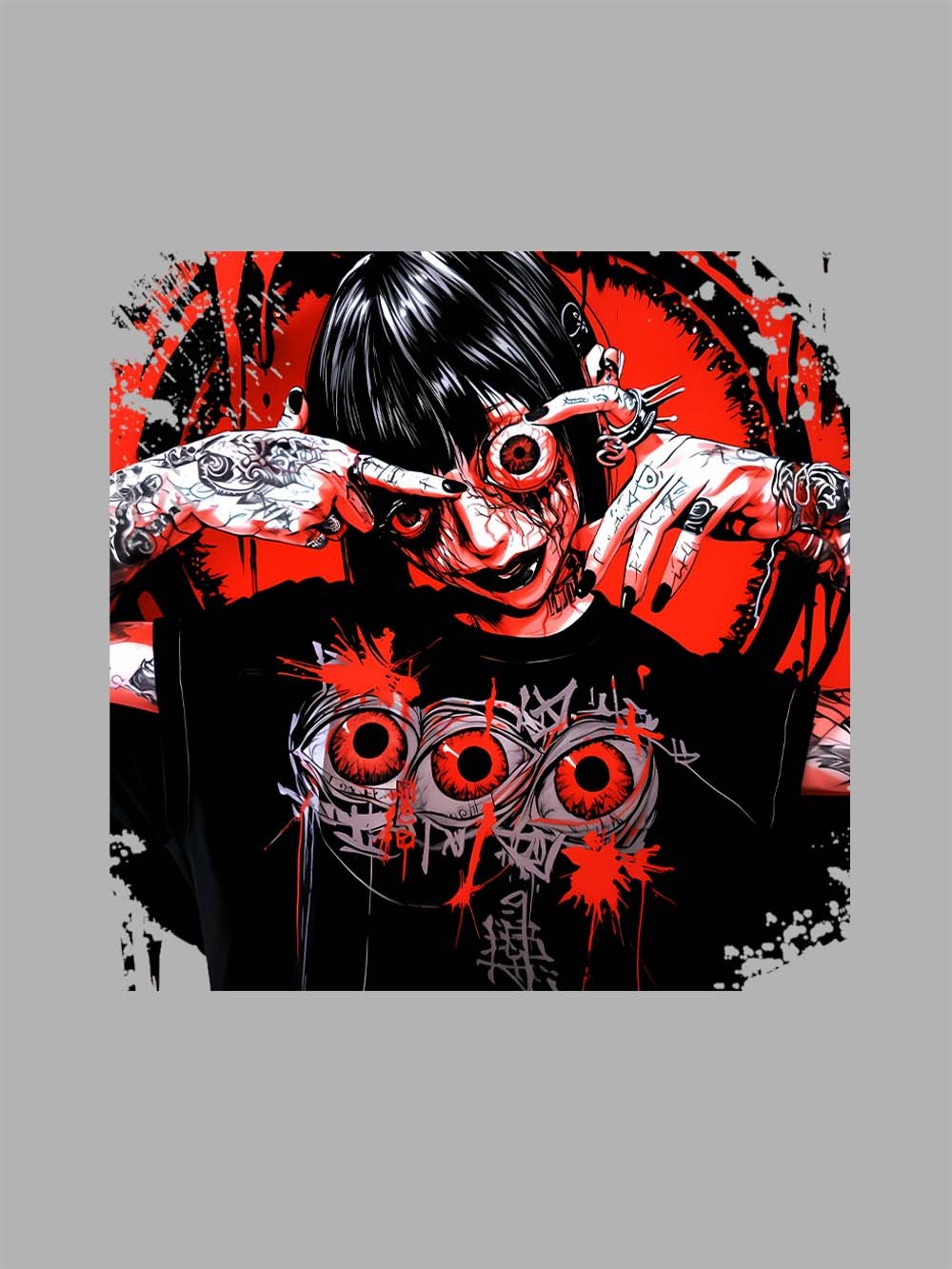 EYES OF MADNESS WASHED TSHIRT