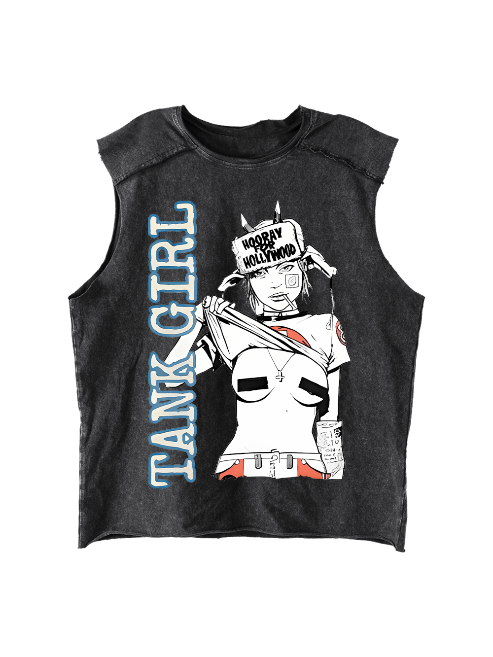 Tank Girl Distressed Tank Top-ClassyOutlaw Sale