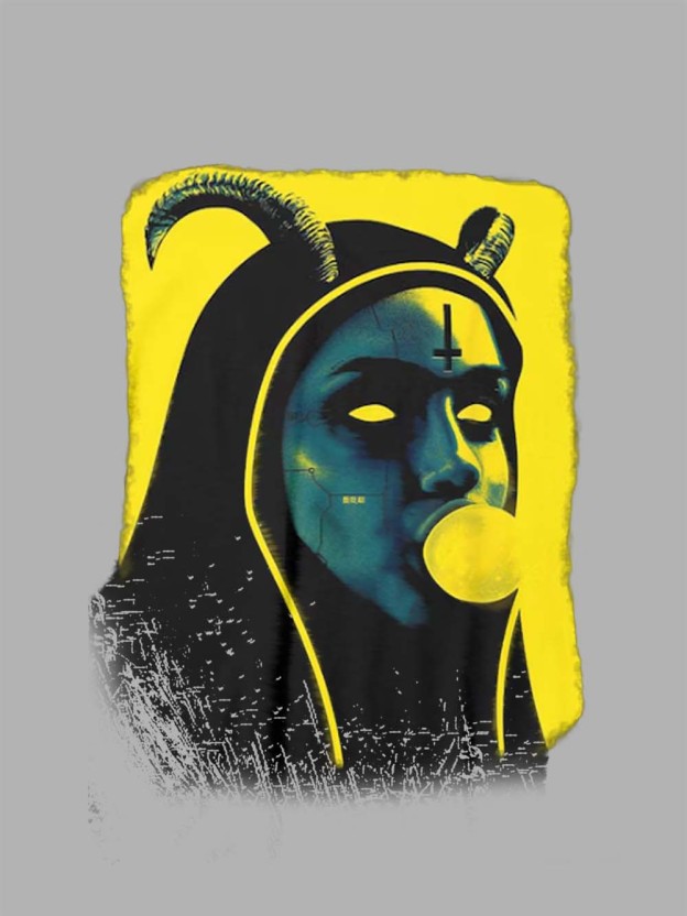 Nun Devil Horns Washed Tshirt