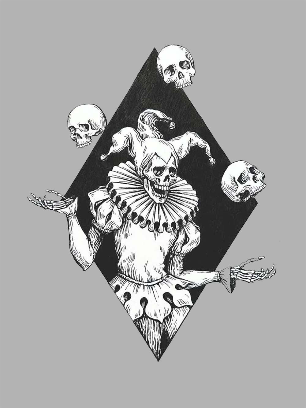 JESTER OF DEATH WASHED TSHIRT