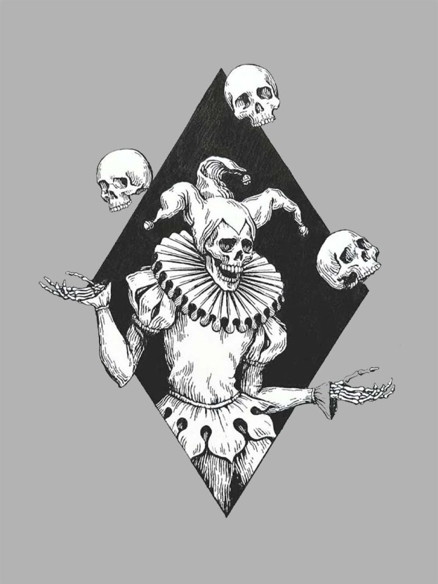 JESTER OF DEATH WASHED TSHIRT