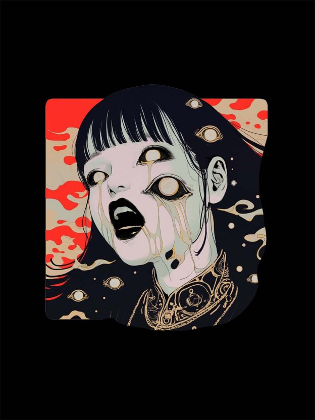 EYES OF CHAOTIC DESPAIR WASHED TSHIRT