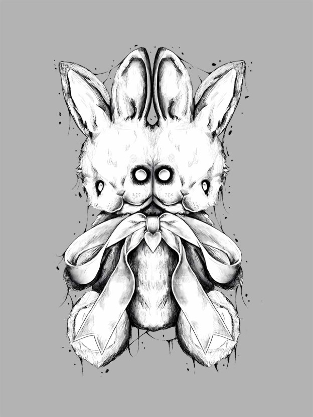 Two-Headed Bunny Washed Tshirt
