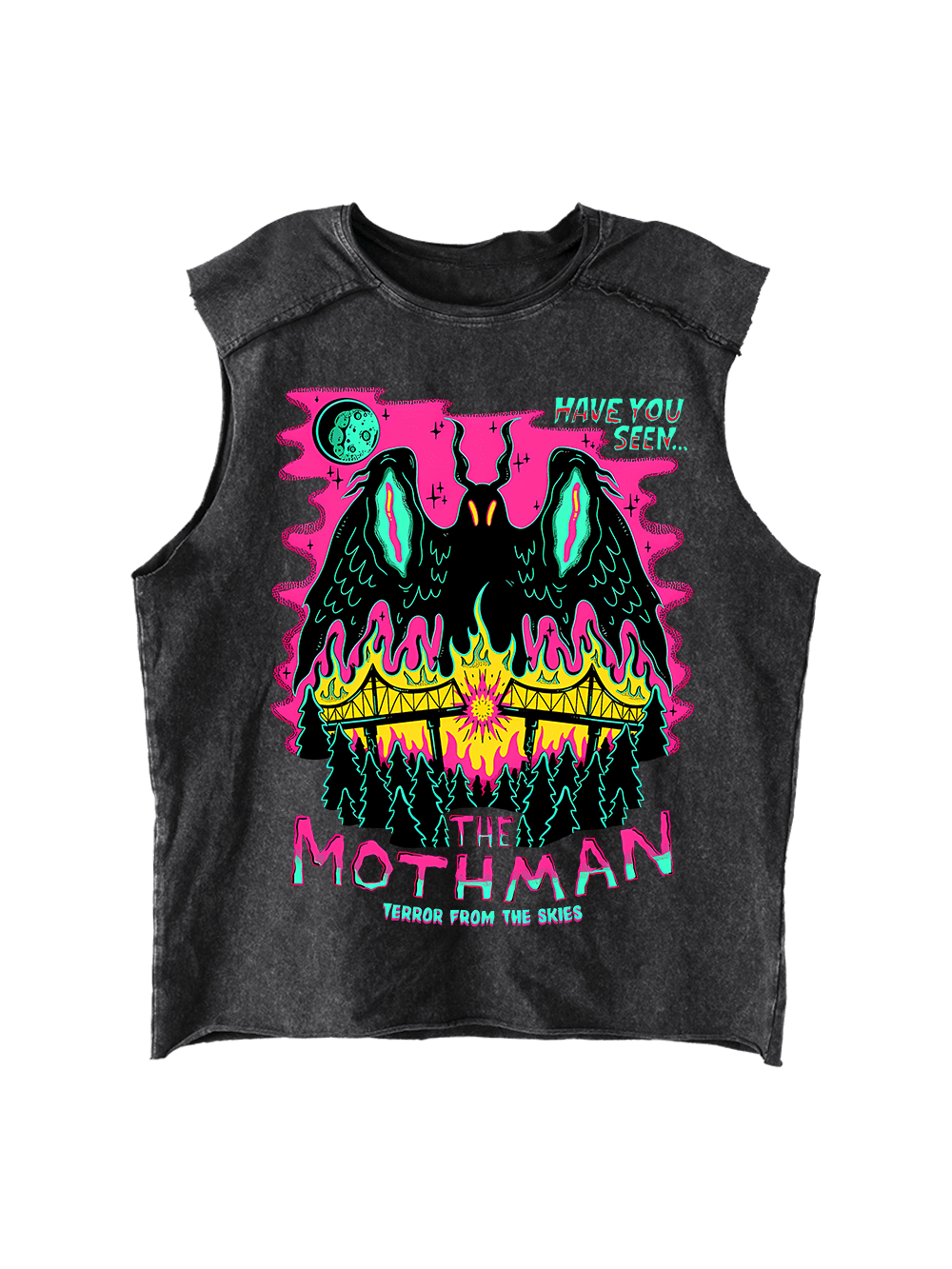 Mothman Distressed Tank Top