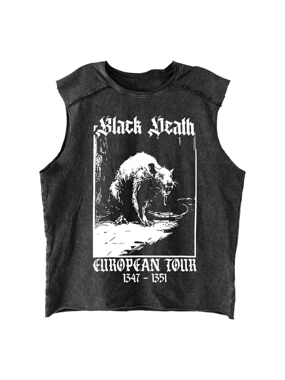 Black Death Distressed Tank Top-ClassyOutlaw Sale