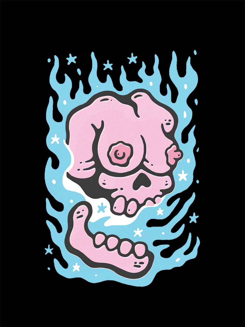 BURNING WASHED TSHIRT