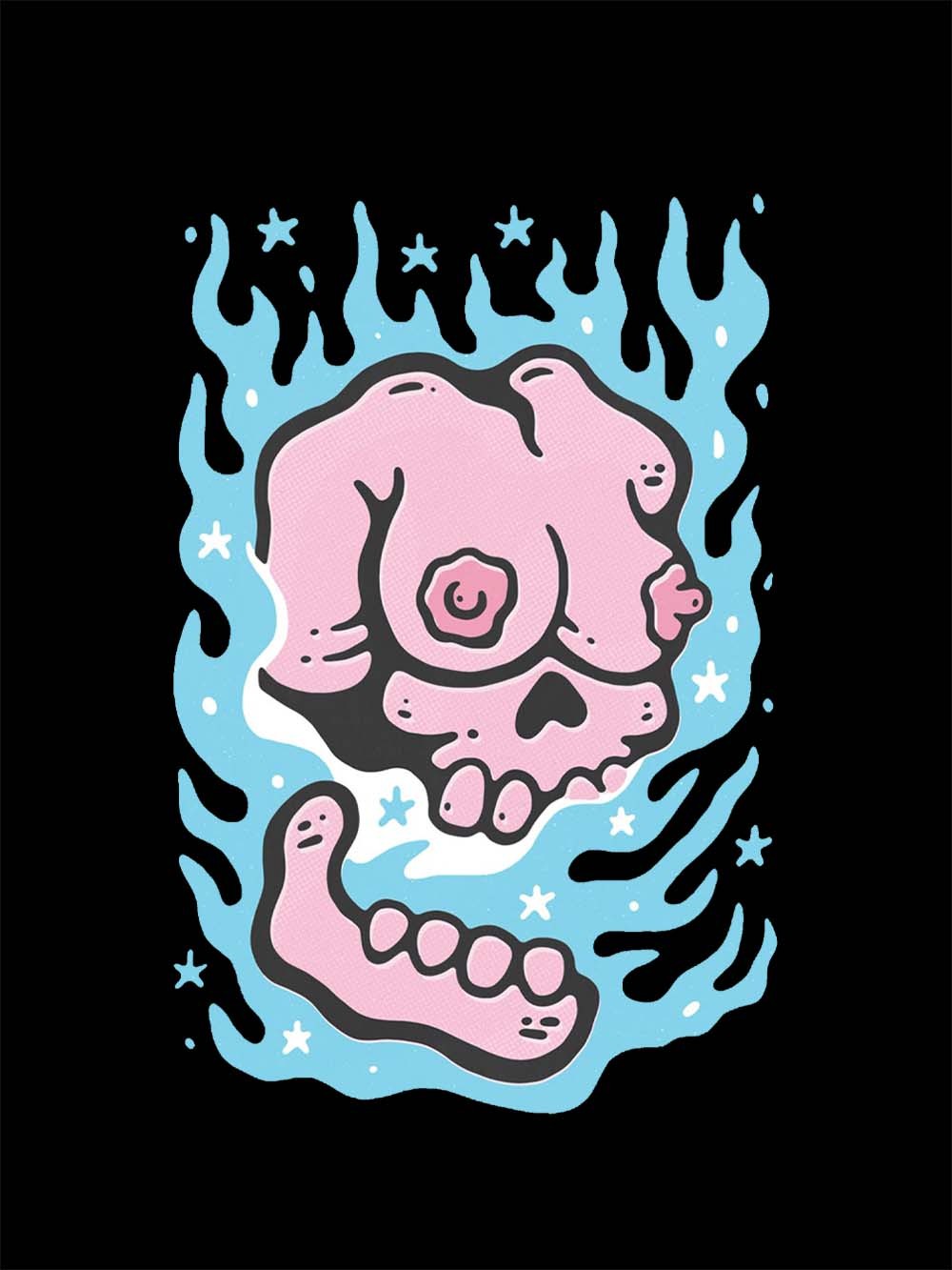 BURNING WASHED TSHIRT